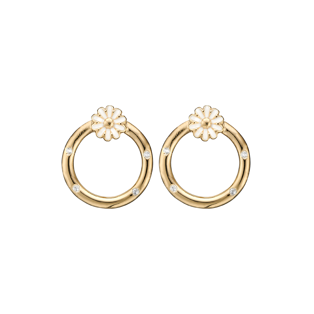 Køb Christina Jewelry & Watches - Marguerite cirkel, studs, goldpl silver - Model: 671-G71 hos Guldsmed Smeds