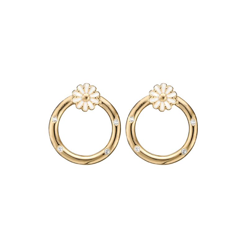 Køb Christina Jewelry & Watches - Marguerite cirkel, studs, goldpl silver - Model: 671-G71 hos Guldsmed Smeds