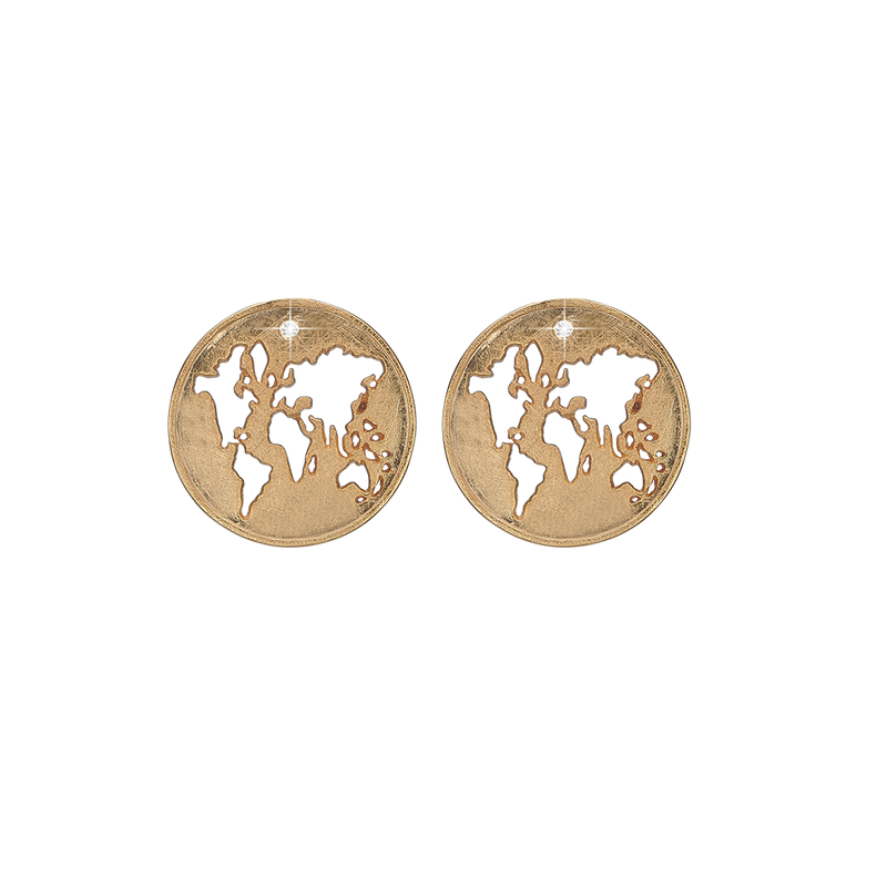Køb CDL-The World, w/LG diamonds, goldplated silver earrings - dess. CDL 671-G72 hos Guldsmed Smeds