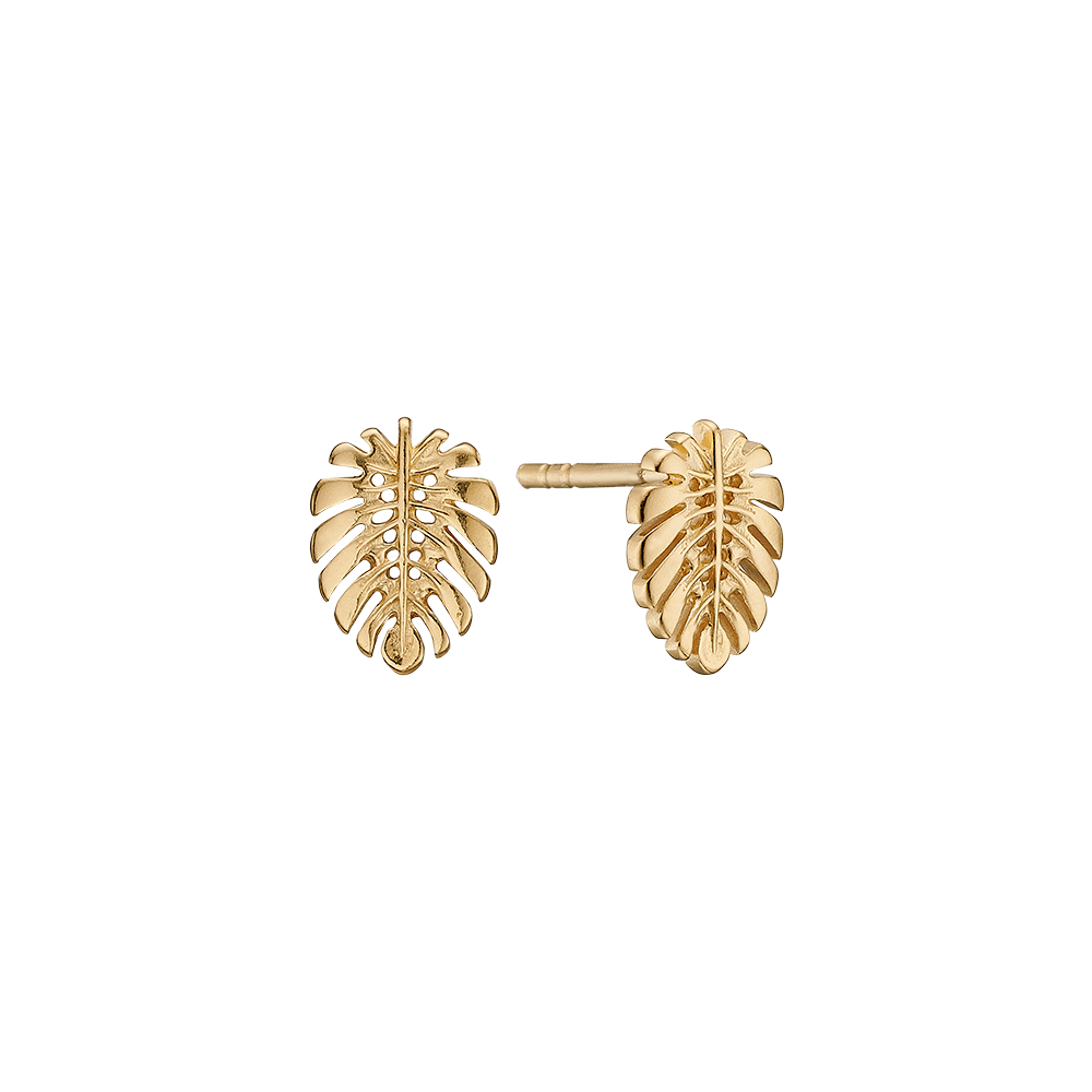 Køb Christina jewelry & watches - Palm Leaf, ørestik, forgyldt sølv - Modelnr: 671-G88 hos Guldsmed Smeds