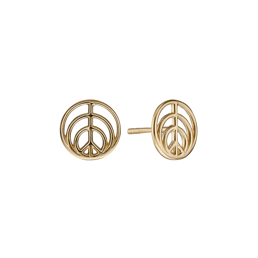 Køb Christina jewelry & watches - Peace, ørestik, forgyldt sølv - Modelnr: 671-G93 hos Guldsmed Smeds