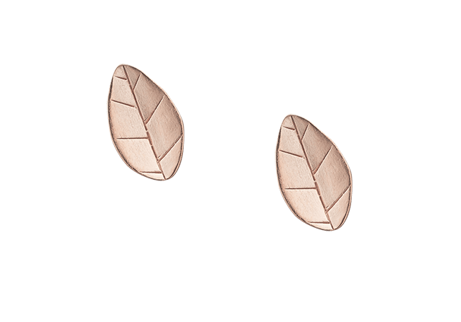 Køb Christina jewelry & watches - Leafs studs, rose goldpl silver - Modelnr.: 671-R01 hos Guldsmed Smeds