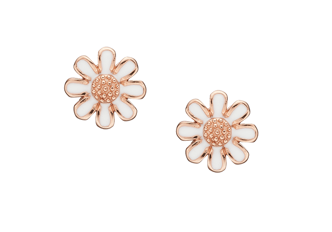 Køb Christina Collect Øreringe - Marguerite, studs, rose goldpl - Modelnr: 671-R11 hos Guldsmed Smeds