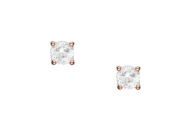Køb Christina jewelry & watches - Round Topaz, studs, rose goldpl - Modelnr.: 671-R18 hos Guldsmed Smeds