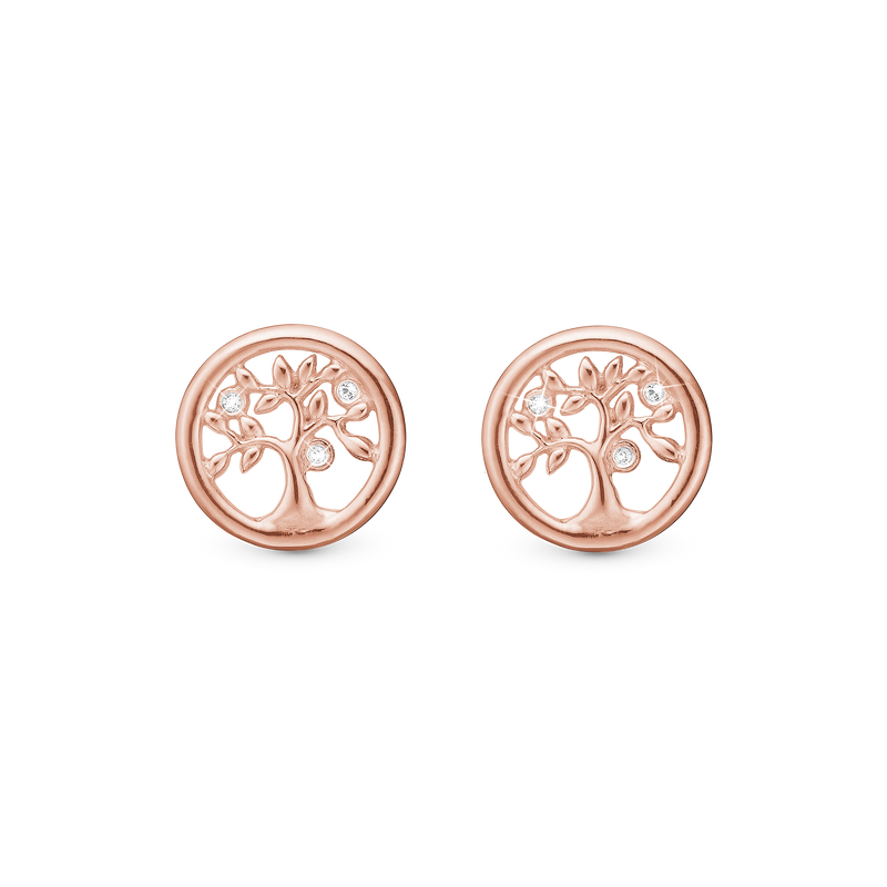 Christina jewelry & watches - Tree Of Life, ørestikker rosaforgyldt - Model: 671-R58