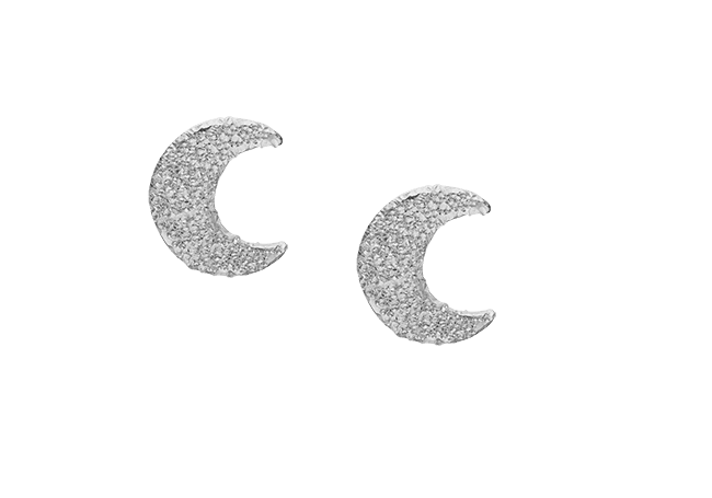 Køb Christina Collect Øreringe - Sparkling Moon, studs, silver - Modelnr: 671-S07 hos Guldsmed Smeds