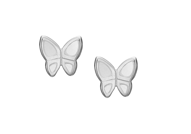 Køb Christina jewelry & watches - MOP Butterflies, studs, silver - Modelnr.: 671-S14 hos Guldsmed Smeds