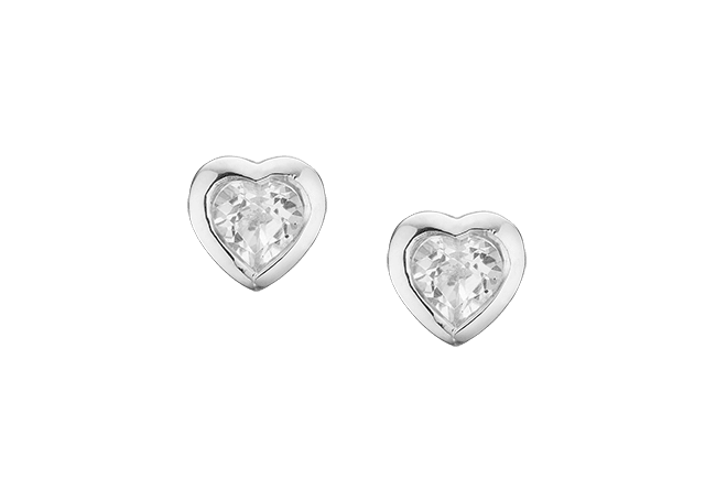 Køb Christina jewelry & watches - Topaz Hearts, studs, silver - Modelnr.: 671-S16 hos Guldsmed Smeds