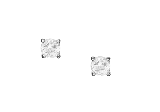 Køb Christina jewelry & watches - Round Topaz, studs, silver - Modelnr.: 671-S18 hos Guldsmed Smeds