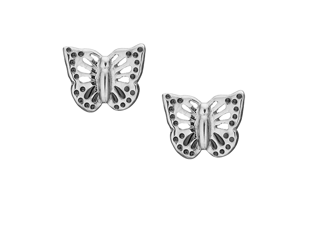 Køb Christina Collect Øreringe - Butterflies, studs, silver - Modelnr: 671-S26 hos Guldsmed Smeds