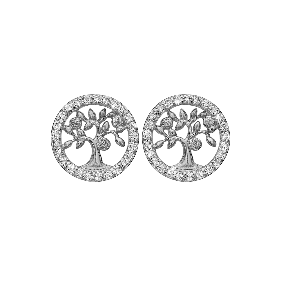 Køb Christina Jewelry & Watches - Topaz Tree of Life studs, silver - Model: 671-S59 hos Guldsmed Smeds