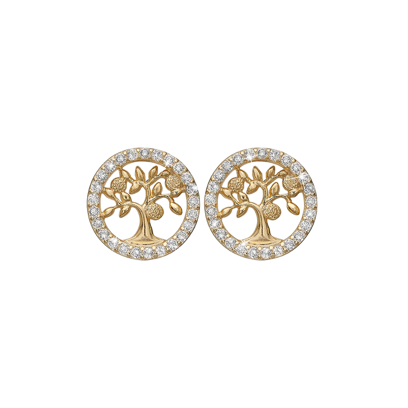 Køb Christina Jewelry & Watches - Topaz Tree of Life studs, silver - Model: 671-G59 hos Guldsmed Smeds