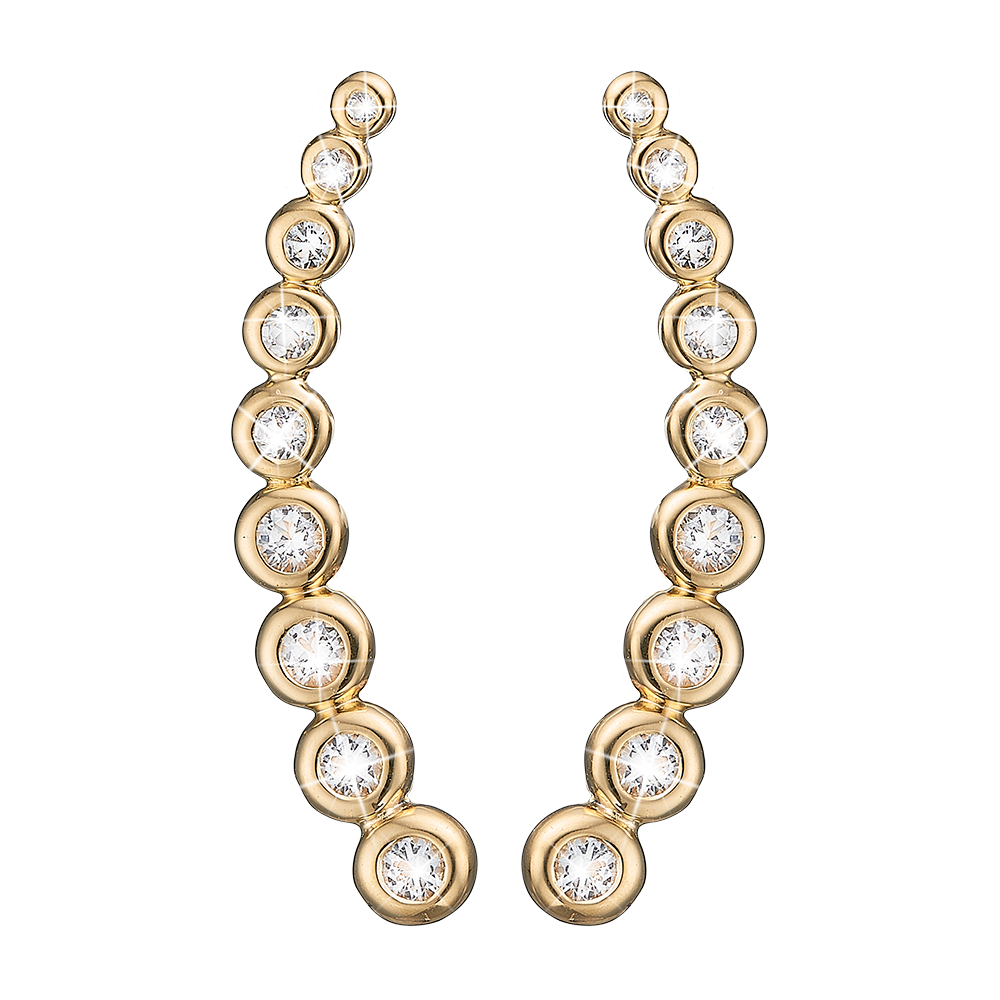Køb Christina jewelry & watches - Topaz Snow Balls Crawler, goldpl silver - Modelnr.: 672-G09 hos Guldsmed Smeds