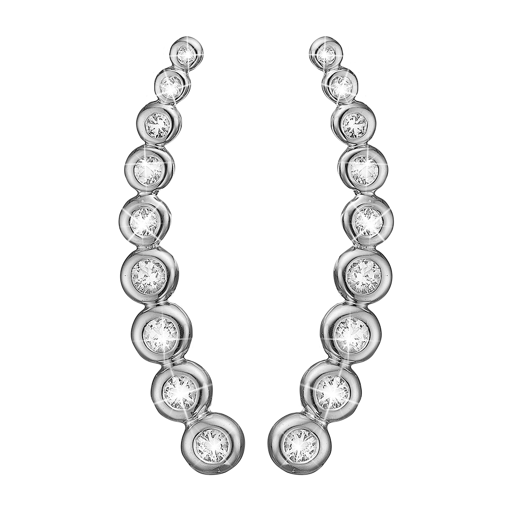 Køb Christina jewelry & watches - Topaz Snow Balls Crawler, silver - Modelnr.: 672-S09 hos Guldsmed Smeds