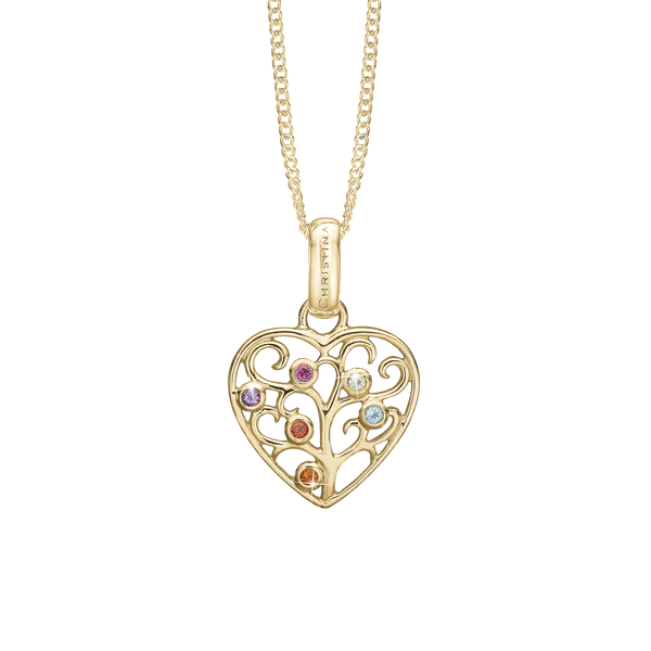 Christina jewelry  - Family Tree of Love, forgyldt vedhæng med zirkoner - Modelnr: 680-G111