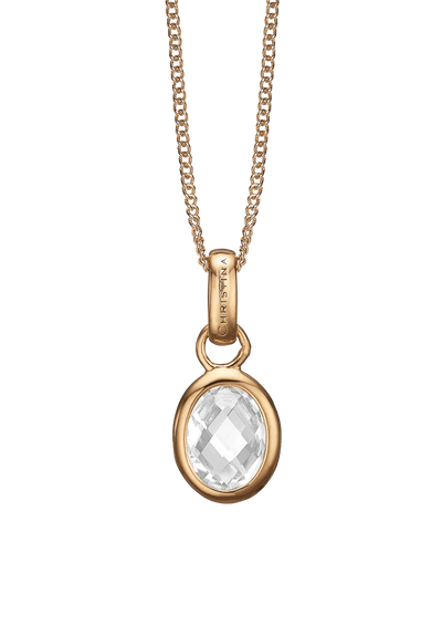 Køb Christina jewelry - vedhæng uden kæde med krystal, forgyldt sølv - Modelnr.: 680-G14WHITE hos Guldsmed Smeds