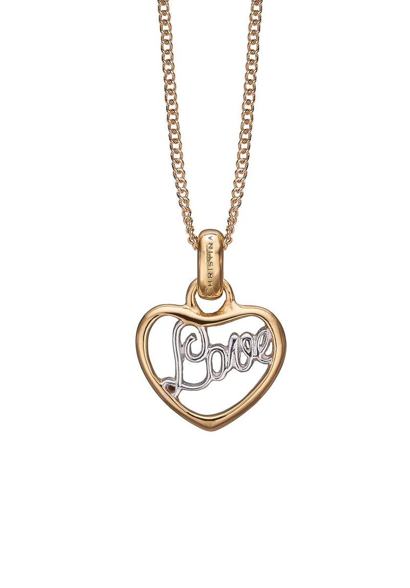 Køb Christina jewelry - Love vedhæng, forgyldt sølv - Modelnr.: 680-G17-55 hos Guldsmed Smeds