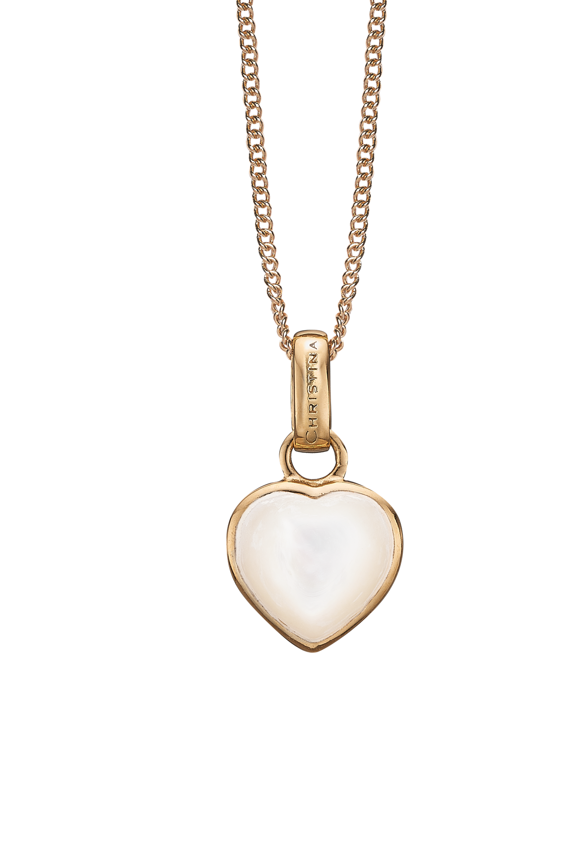 Køb Christina jewelry - Pearl Heart vedhæng uden kæde, forgyldt - Model: 680-G25 hos Guldsmed Smeds