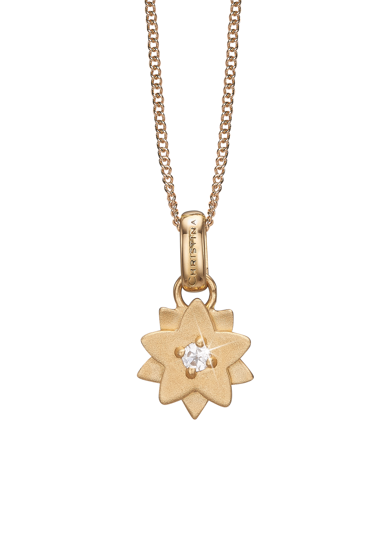 Køb Christina jewelry - Topaz Flower vedhæng uden kæde, forgyldt - Model: 680-G26 hos Guldsmed Smeds