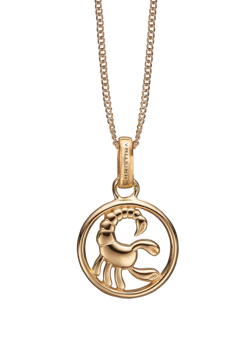Køb Christina jewelry - Zodiac Scorpio vedhæng uden kæde, forgyldt plated sølv - Modelnr.: 680-G38-10 hos Guldsmed Smeds