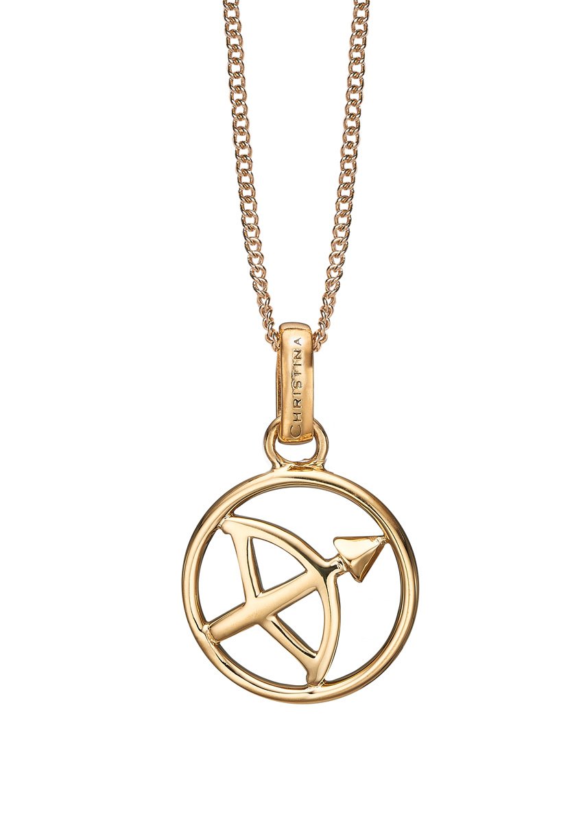 Køb Christina jewelry - Zodiac Sagittarius vedhæng uden kæde, forgyldt plated silve - Modelnr.: 680-G38- hos Guldsmed Smeds
