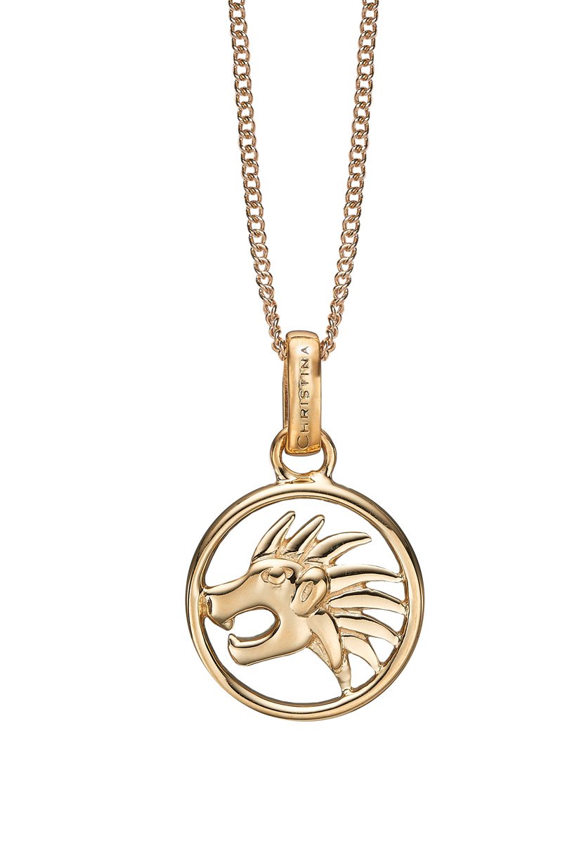 Køb Christina jewelry - Zodiac Leo vedhæng uden kæde, forgyldt plated sølv - Modelnr.: 680-G38-7 hos Guldsmed Smeds