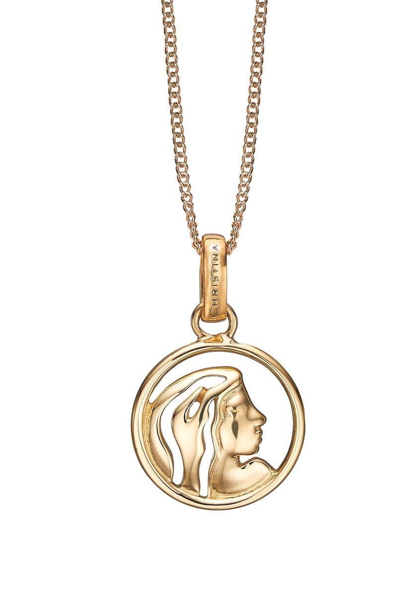 Køb Christina jewelry - Zodiac Virgo vedhæng uden kæde, forgyldt plated sølv - Modelnr.: 680-G38-8 hos Guldsmed Smeds