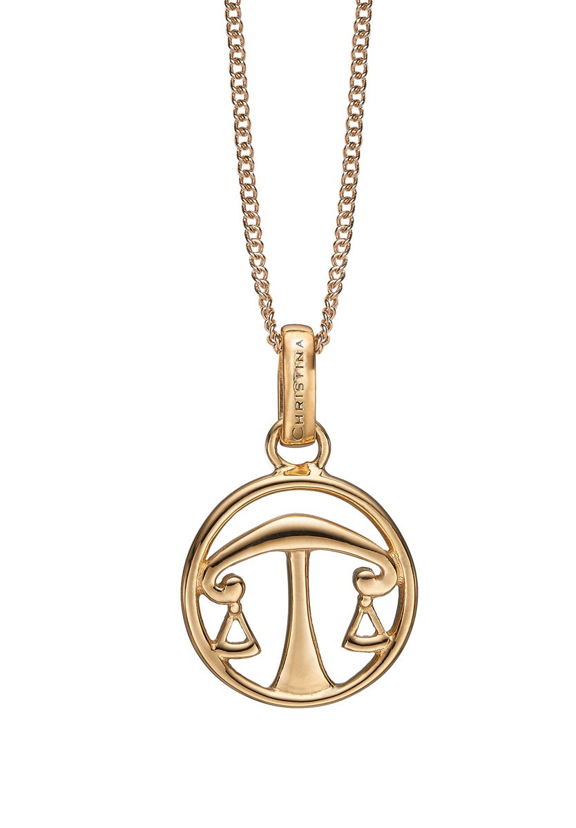 Køb Christina jewelry - Zodiac Libra vedhæng uden kæde, forgyldt plated sølv - Modelnr.: 680-G38-9 hos Guldsmed Smeds