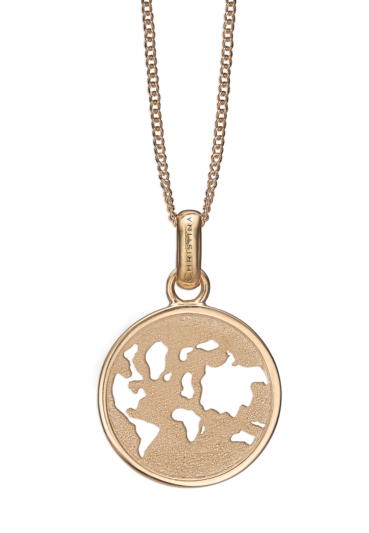 Køb Christina jewelry - vedhæng uden kæde,  The World, vedhæng uden kæde, forgyldt sølv - Modelnr.: 680-G42 hos Guldsmed Smeds