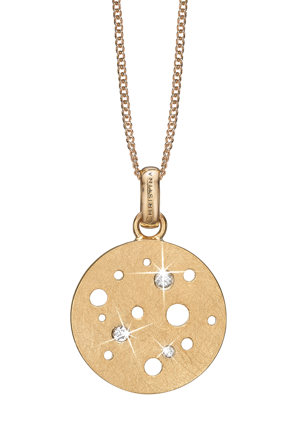 Køb Christina jewelry - vedhæng uden kæde,  Topaz Moon, vedhæng uden kæde, forgyldt sølv - Modelnr.: 680-G42 hos Guldsmed Smeds