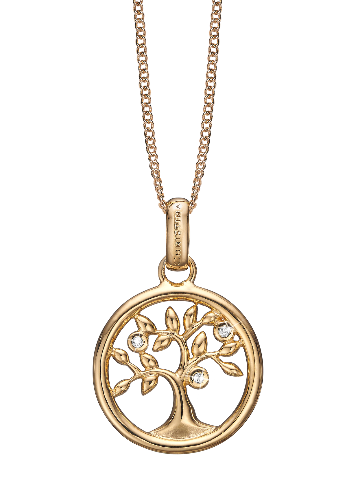 Køb Christina jewelry - Tree of Life, vedhæng uden kæde, forgyldt sølv - Model: 680-G47 hos Guldsmed Smeds
