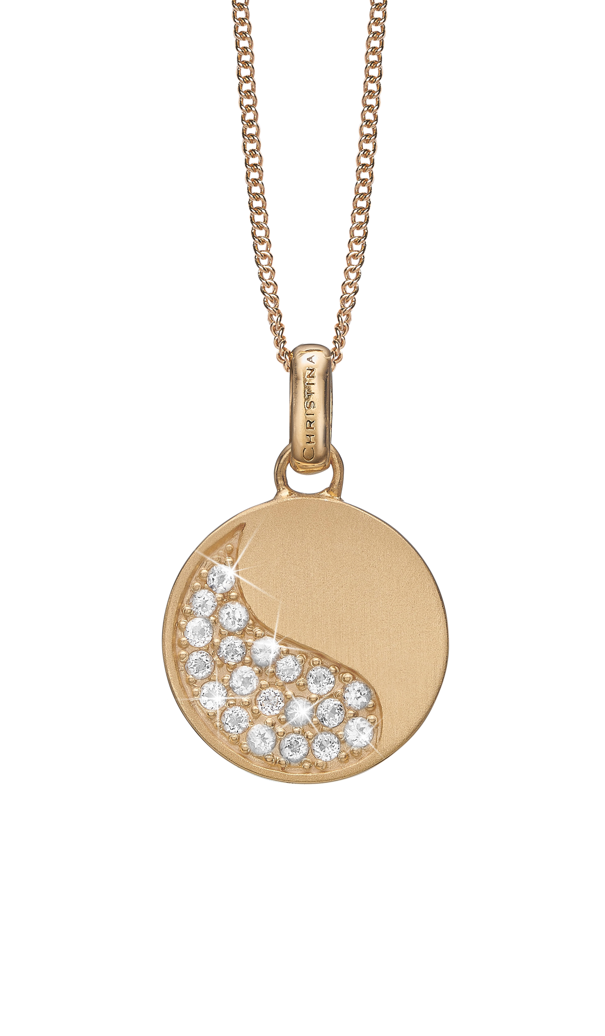 Køb Christina jewelry - Moon Shine, vedhæng uden kæde, forgyldt sølv - Model: 680-G58 hos Guldsmed Smeds