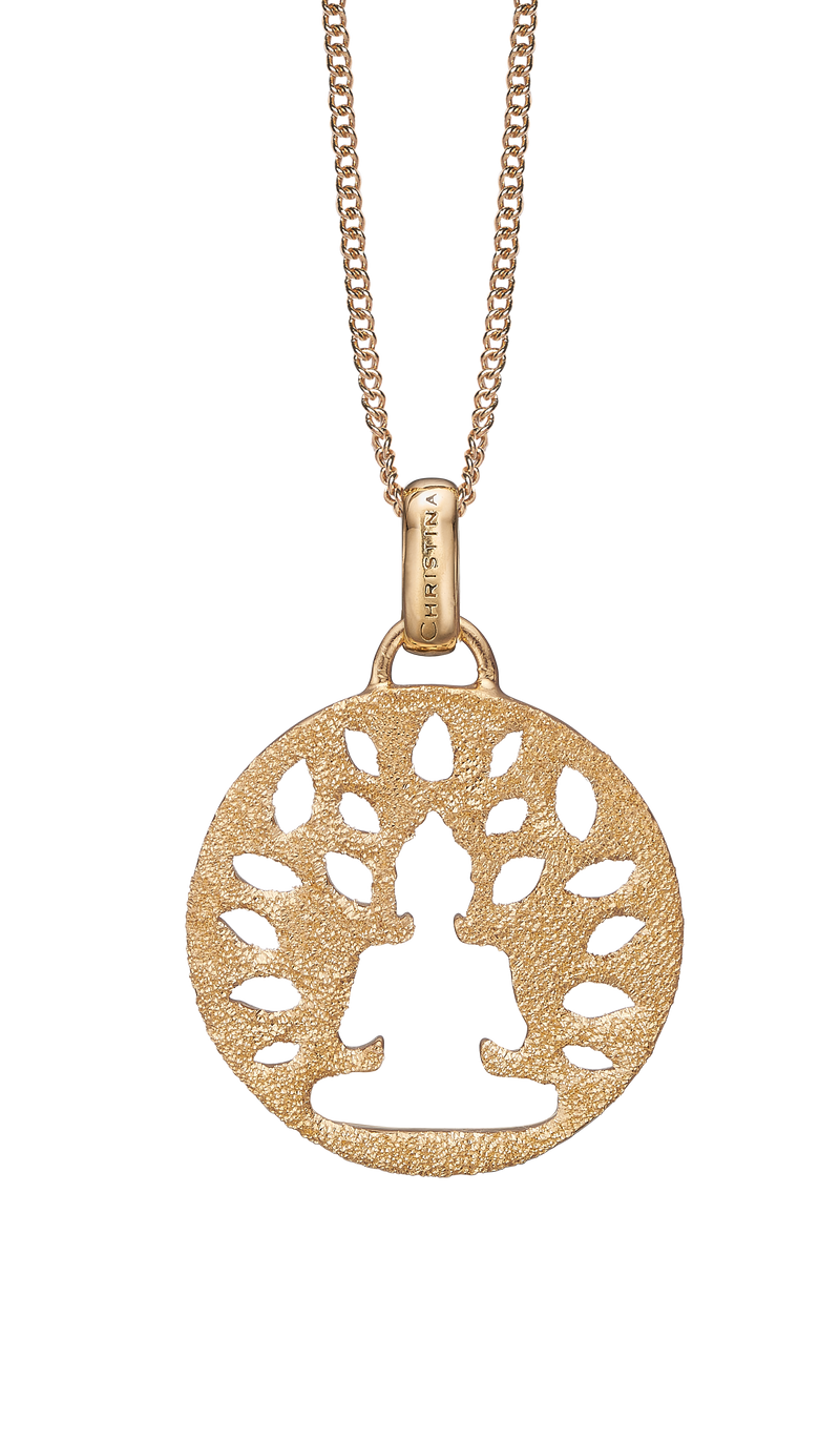 Køb Christina jewelry - Meditation, vedhæng uden kæde, forgyldt sølv - Model: 680-G62 hos Guldsmed Smeds