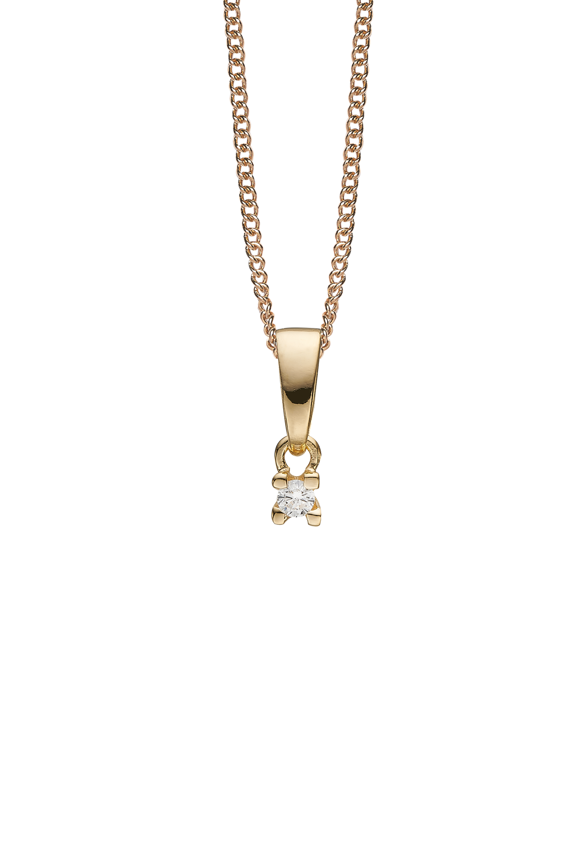 Køb Christina jewelry - 0,03ct Lab Grown diamond vedhæng uden kæde, forgyldt - Model: 680-G63 hos Guldsmed Smeds