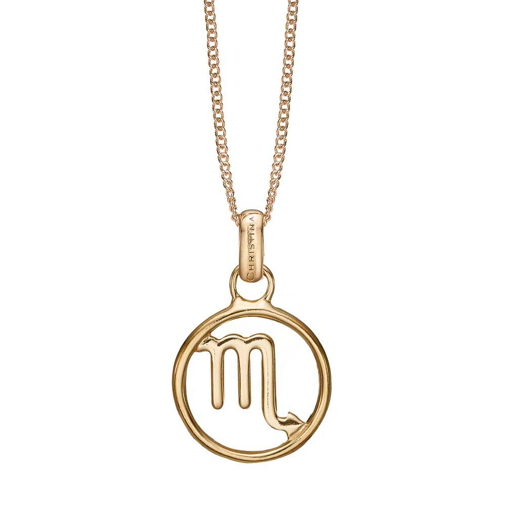 Køb Christina jewelry & watches - Zodiac Scorpio/Skorpion vedhæng, forgyldt - Modelnr: 680-G67-10 hos Guldsmed Smeds