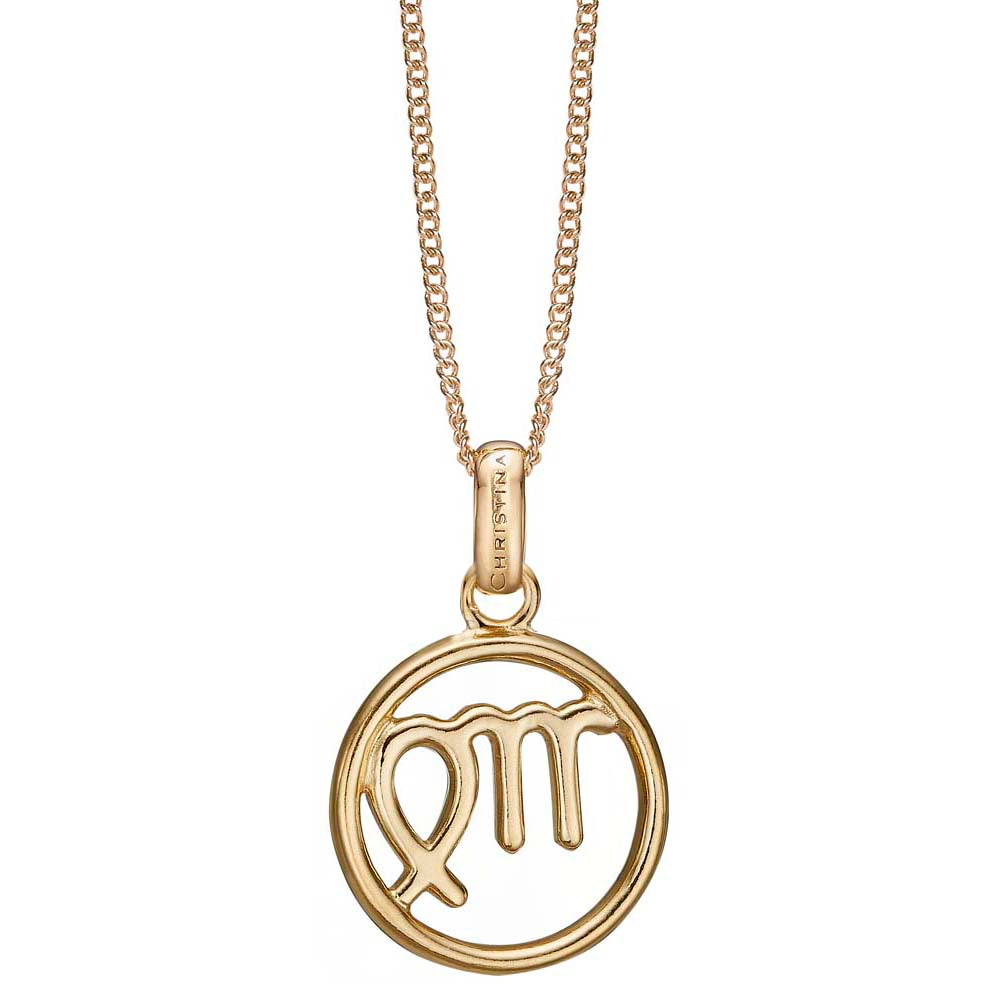 Køb Christina jewelry & watches - Zodiac Virgo/Jomfru vedhæng, forgyldt sølv - Modelnr: 680-G67-8 hos Guldsmed Smeds