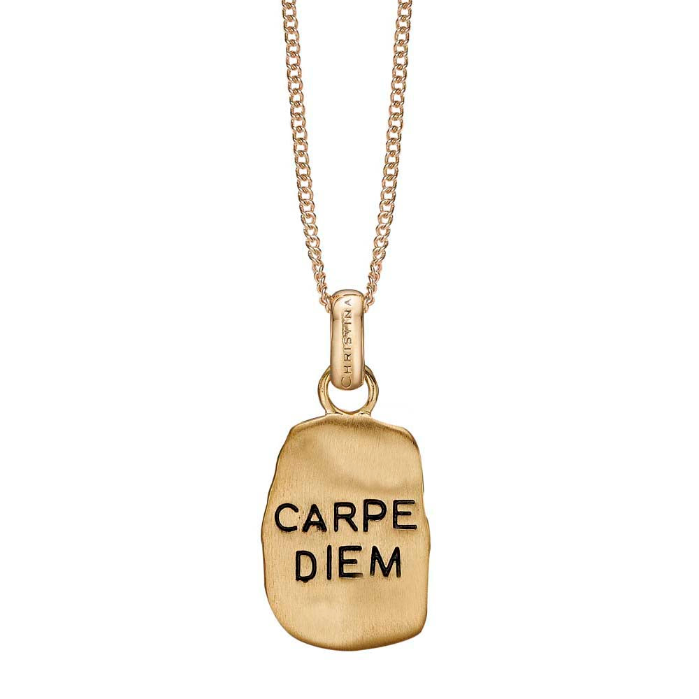 Køb Christina jewelry & watches - Carpe Diem, vedhæng, forgyldt sølv - Modelnr: 680-G70 hos Guldsmed Smeds