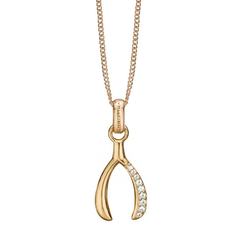 Køb Christina jewelry & watches - Wishbone, vedhæng, forgyldt sølv - Modelnr: 680-G72 hos Guldsmed Smeds