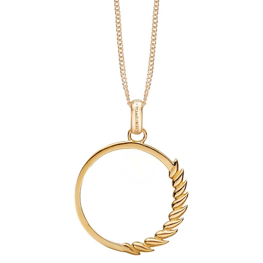 Køb Christina jewelry & watches - Circle Leaf, vedhæng, forgyldt sølv - Modelnr: 680-G76 hos Guldsmed Smeds