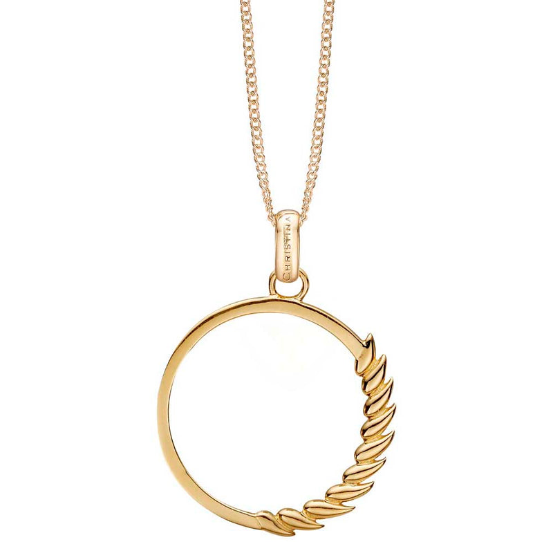Køb Christina jewelry & watches - Circle Leaf, vedhæng, forgyldt sølv - Modelnr: 680-G76 hos Guldsmed Smeds