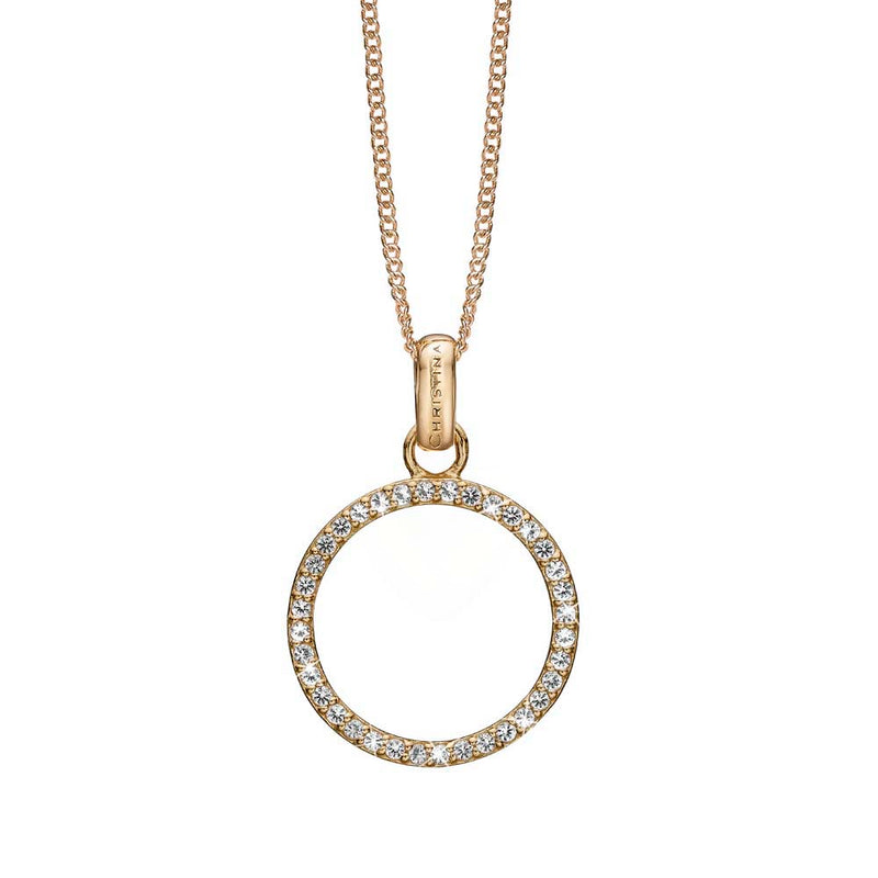 Køb Christina jewelry & watches - Big Topaz Circle, vedhæng, forgyldt sølv - Modelnr: 680-G77 hos Guldsmed Smeds