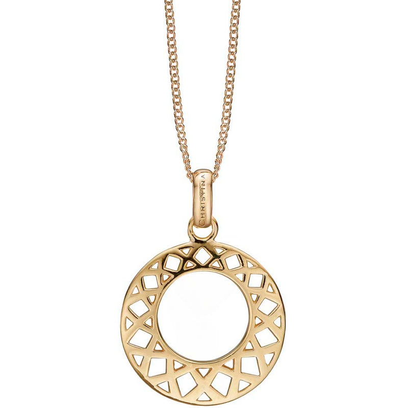 Køb Christina jewelry & watches - Circle of Happiness, vedhæng, forgyldt sølv - Modelnr: 680-G81 hos Guldsmed Smeds