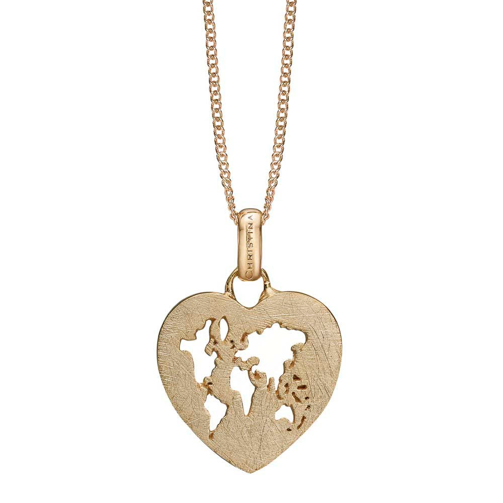 Køb Christina jewelry & watches - World Heart, vedhæng, forgyldt sølv - Modelnr: 680-G84 hos Guldsmed Smeds