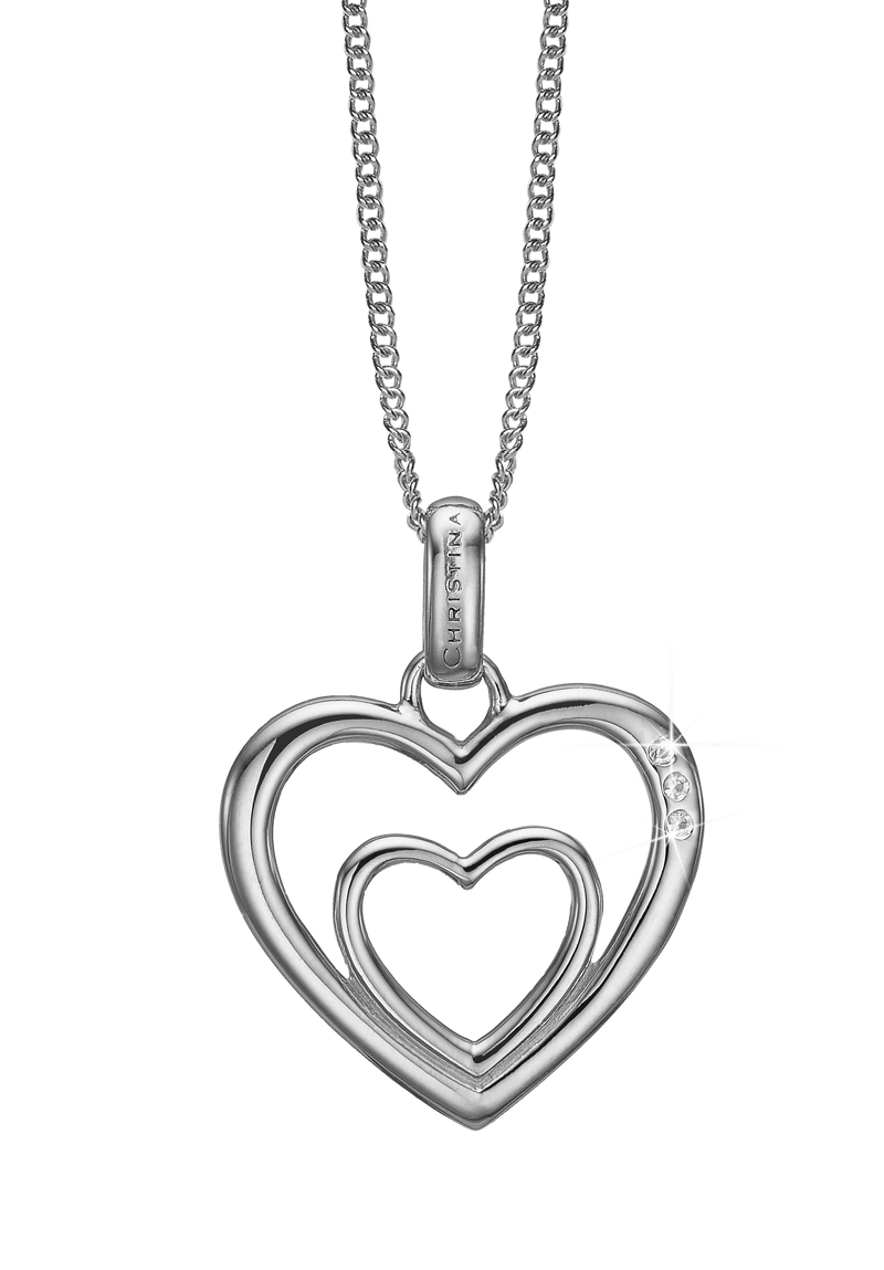 Køb Christina jewelry - Two Open Hearts, vedhæng uden kæde, sølv - Modelnr.: 680-S03 hos Guldsmed Smeds