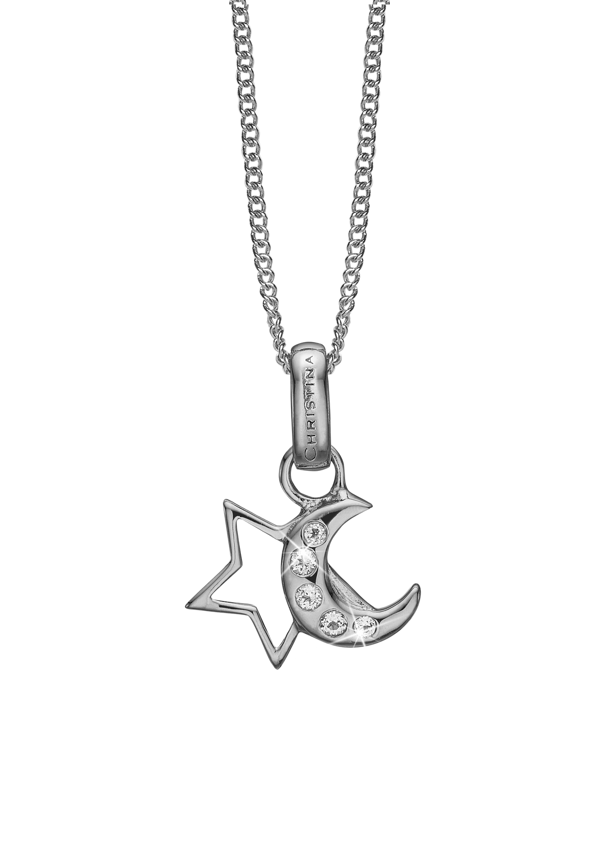 Køb Christina jewelry - Star & Moon, vedhæng uden kæde, sølv - Model: 680-S09 hos Guldsmed Smeds