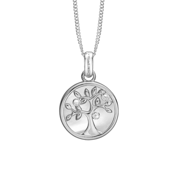 Christina jewelry  - Tree of Life, sølv vedhæng med perlemor og zirkoner - Modelnr: 680-S105