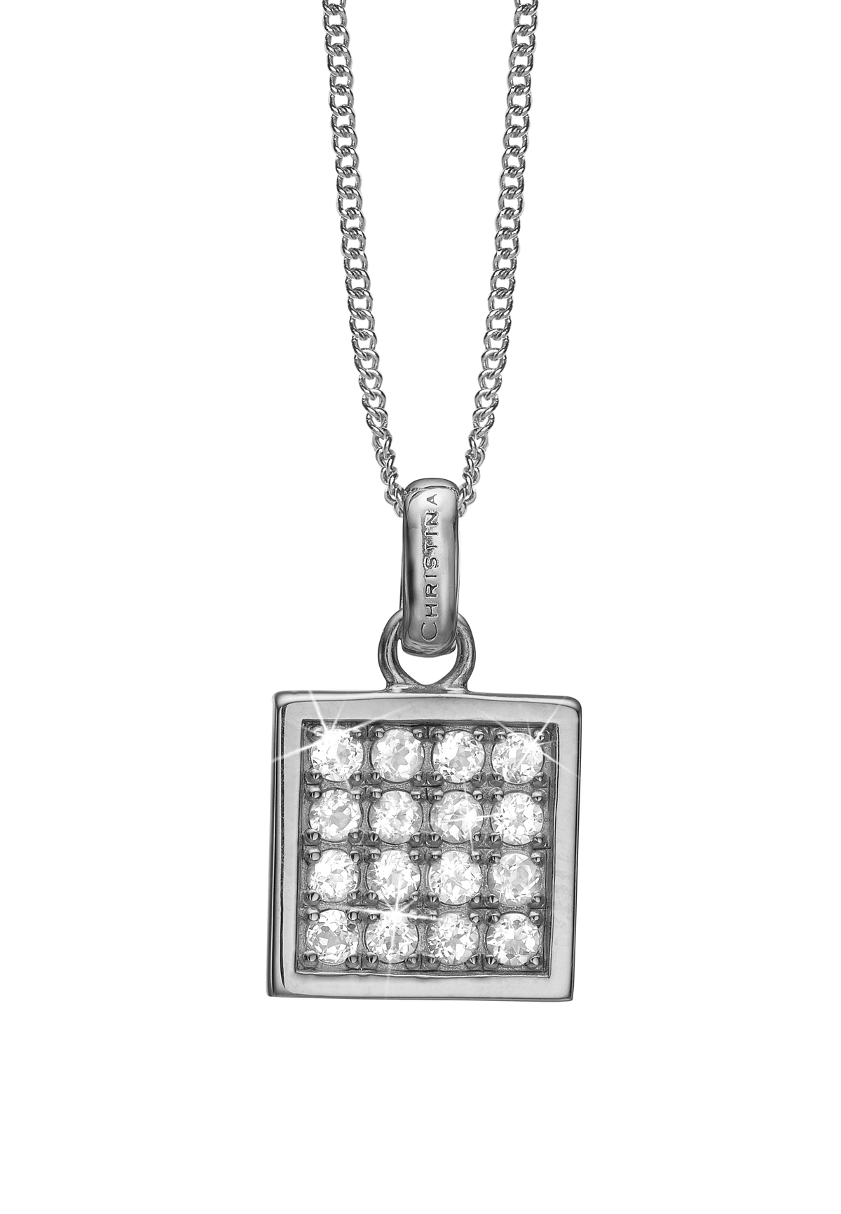 Køb Christina jewelry - vedhæng uden kæde,  Square Topaz Balance vedhæng uden kæde, sølv - Modelnr.: 680-S40 hos Guldsmed Smeds