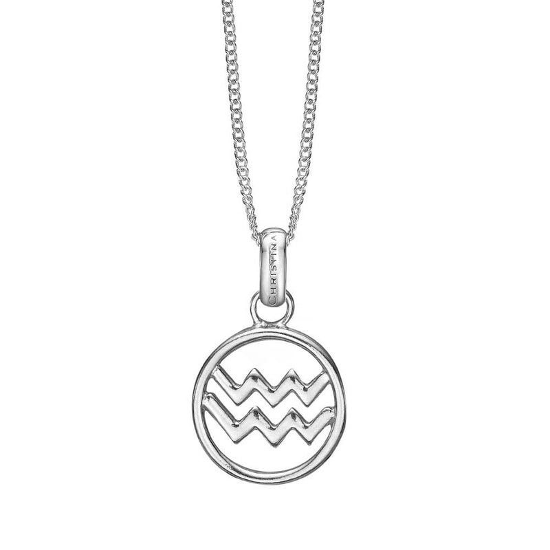 Køb Christina jewelry & watches - Zodiac Aquarius/Vandmand vedhæng, sølv - Modelnr: 680-S67-1 hos Guldsmed Smeds