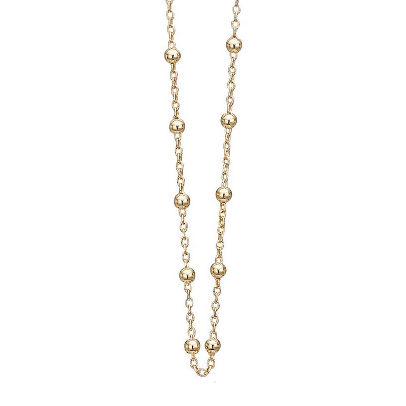 Køb Christina jewelry & watches - Ball Necklace chain, 70+20 cm, forgyldt sølv - Modelnr: 680-SGK90 hos Guldsmed Smeds