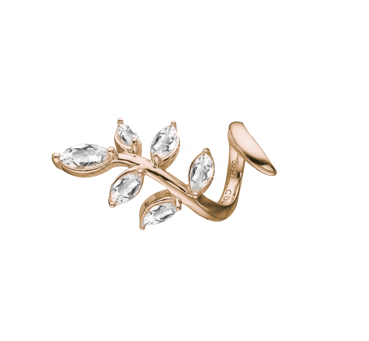 Køb Christina jewelry & watches - Leaf Twist, 14 ct solid Gold - Modelnr.: 693-RG13 hos Guldsmed Smeds